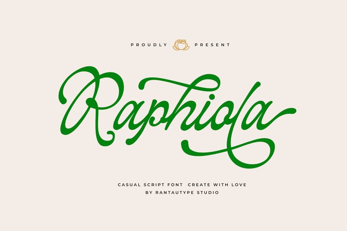 Raphiola Modern Casual Script Font
