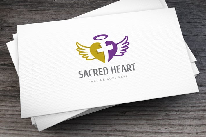 Sacred Heart Logo Template