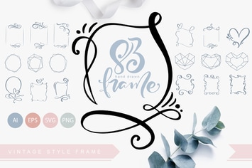Hand Drawn Vintage SVG Frames