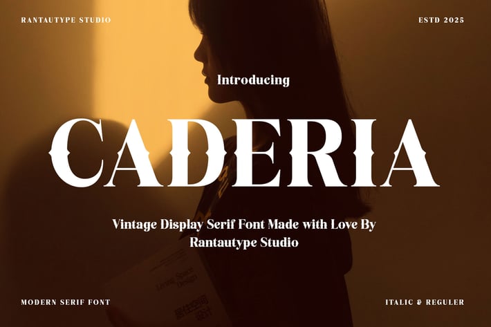 Caderia Vintage Display Serif Font