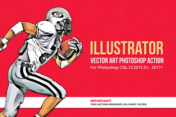 Illustrator - Vector Art Photoshop Action