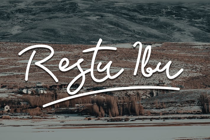 Restu Ibu - Script Font