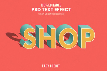 Retro 3D Text Effect Action PSD 