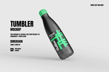 Insulated Vacuum Steel Bottle - Mockup