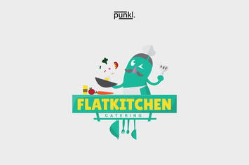 FlatKitchen Mascot Logo
