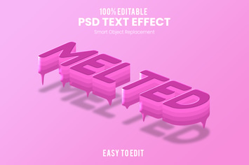 MELTED - 3D Text Effect PSD