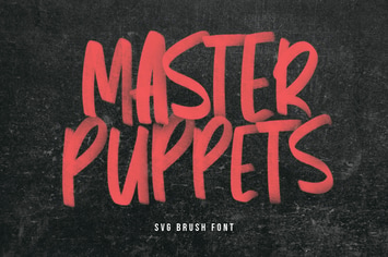 Master Puppets SVG Brush Sans Handmade Font Type