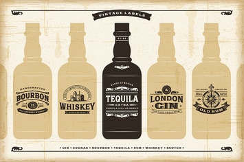 Vintage Alcohol Labels Collection