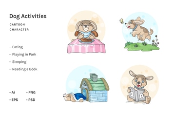Dog Cartoon Activities V.1
