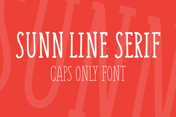 SUNN Line Serif Caps Only Font