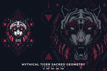 Mythical Tiger Sacred Geometry