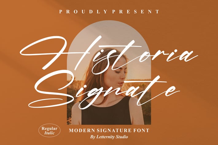 Historia Signature Modern Signature Font