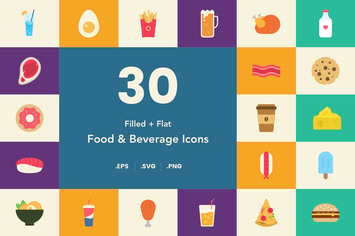 Food and Beverage Icon Set