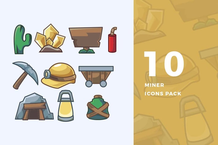 10 Miner Icons Pack