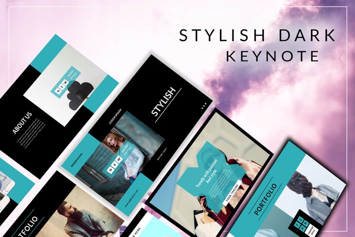 Stylish Elegant Dark Keynote Template
