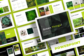 Green Things - Powerpoint Template