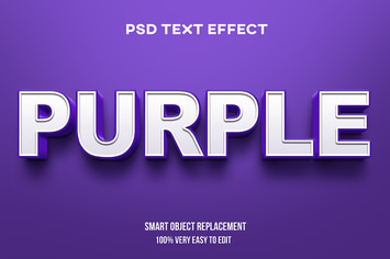 3d Purple strong bold text effect