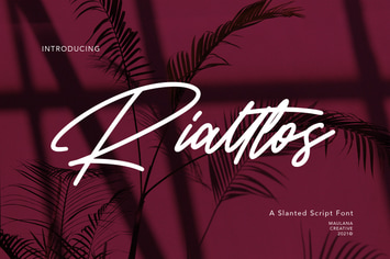 Rialltos Slanted Script Font
