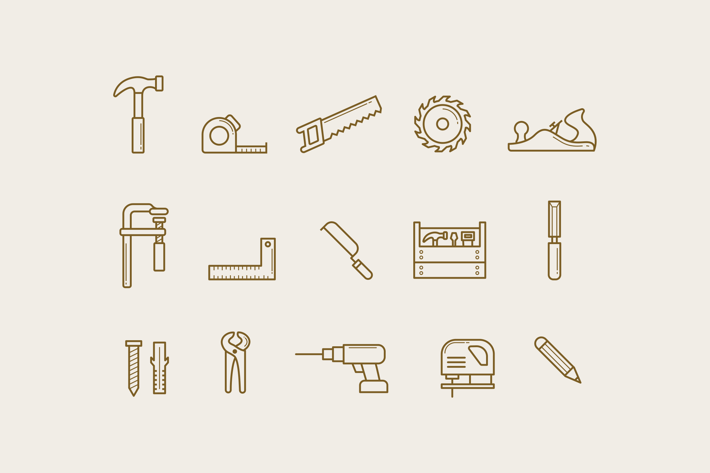 15 Carpentry Icons