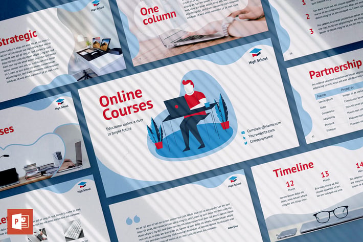 Online Courses PowerPoint Presentation Template