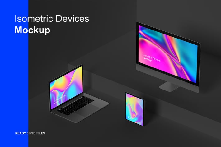 Isometric Devices Mockup