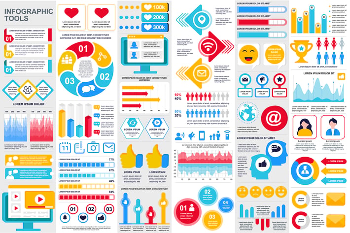 Social Media Infographic Elements Template