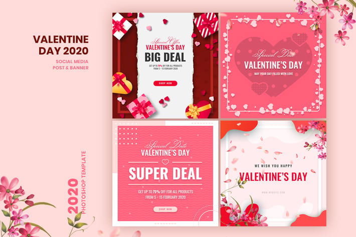 Valentine Social Media Post & Banner Template