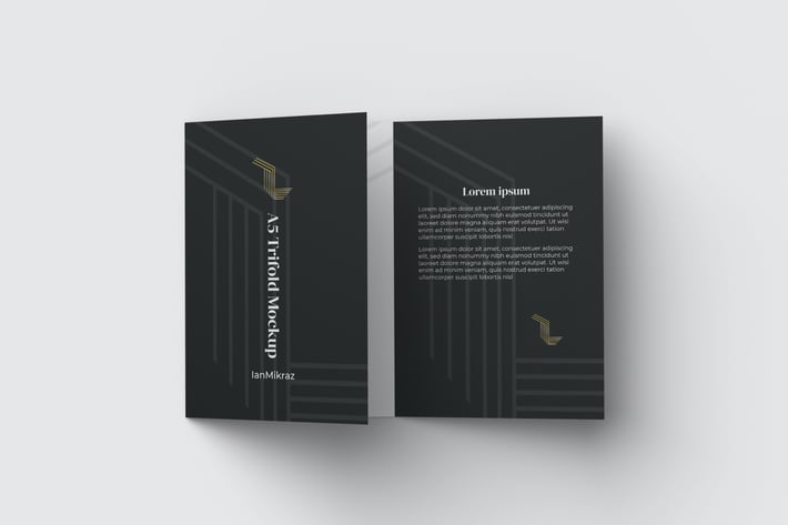 A5 Trifold Mockup V3