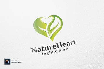 Nature Heart - Logo Template