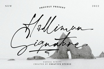 Hallimun Signature Casual Script