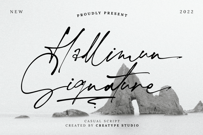 Hallimun Signature Casual Script
