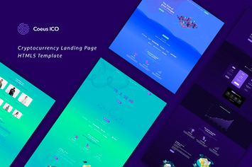 Coeus - Cryptocurrency Landing Page HTML Template