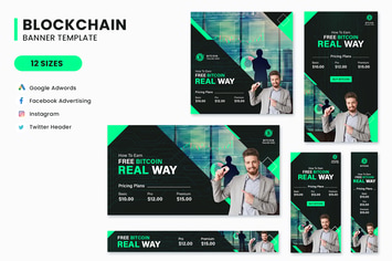 Blockchain Banners Ad Set Template