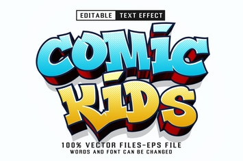 Comic Kids 3d Text -  Editable Text Effect