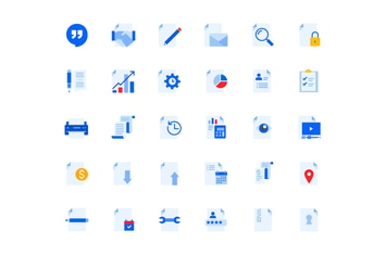 Business Document Icons Set 