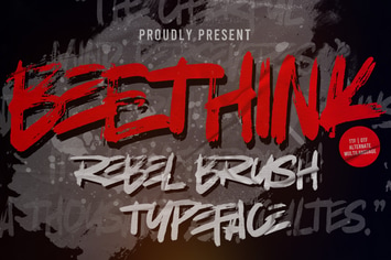 Bee Think - Rough Brush Typeface