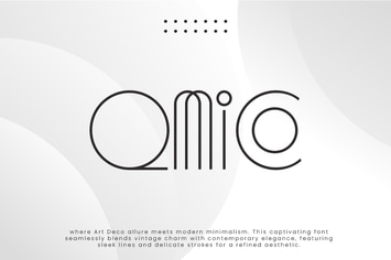 Qmico -  Modern Minimal Art Deco Font