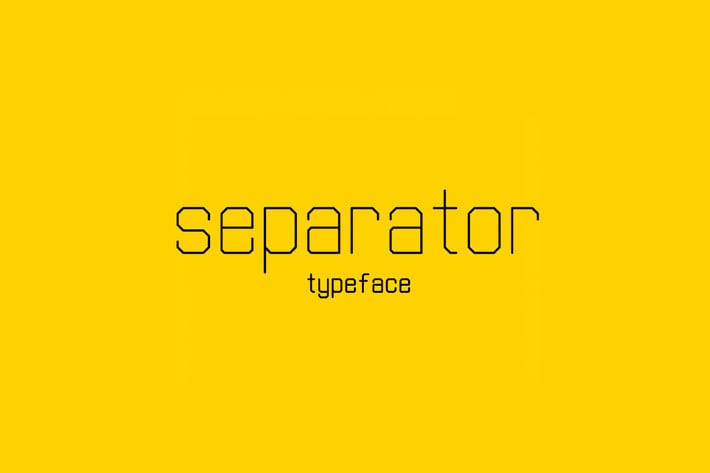 Separator typeface