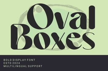 OvalBoxes - Bold Display Font