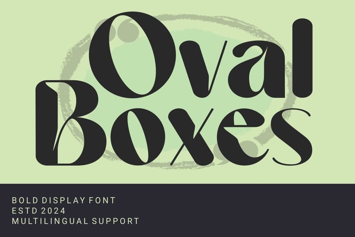 OvalBoxes - Bold Display Font