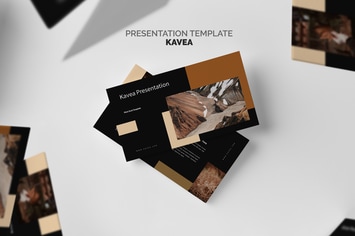Kavea : Brown Color Tone Pitch Deck Powerpoint
