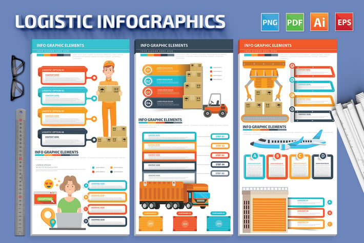 Logistic Infographics design