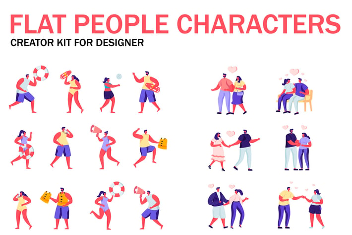 Flat People Character Creator Kit