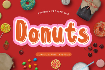 Donuts Joyful & Fun Advertisement Font