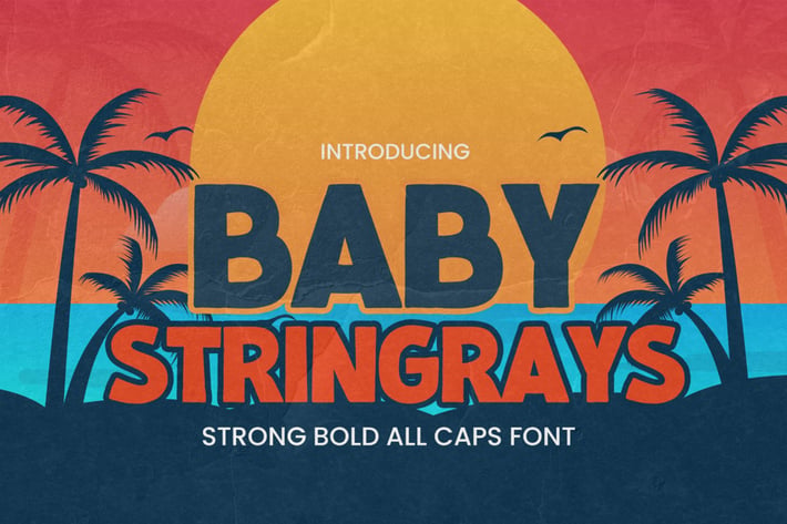 Baby Stringrays - Strong Bold All Caps Font