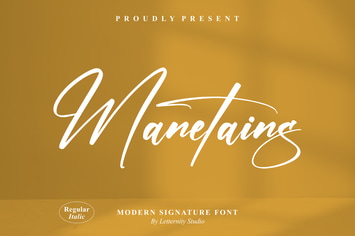 Manetains Signature Font