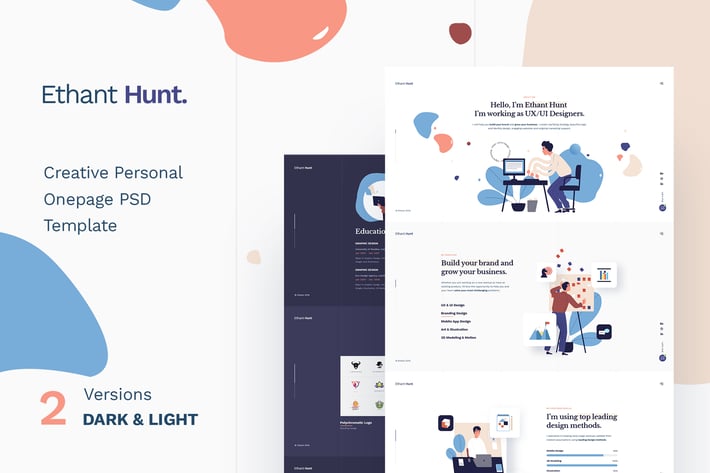 Ethant Hunt - Personal PSD Template