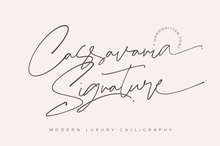 Cassavania Signature Font Elegant