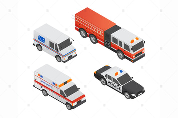 Special transport vehicles - isometric elements