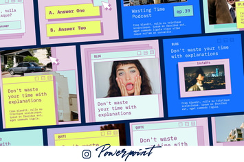 Insta 80s - Powerpoint Instagram Template